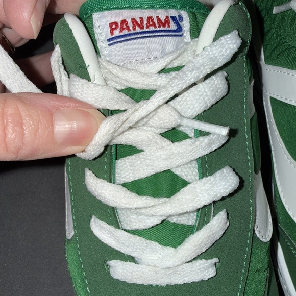 Panam Tennis Sneaker Shoe Green White NEW, Mens 9/Womens 10 - Picture 4 of 9